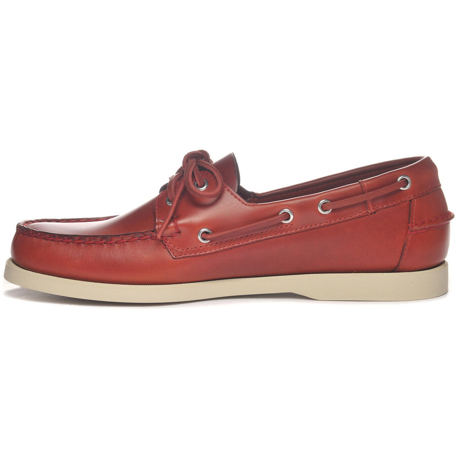 docksides portland waxed dk red