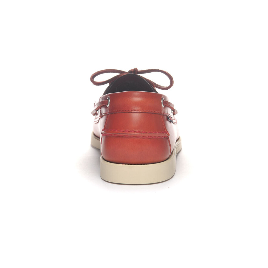 docksides portland waxed dk red