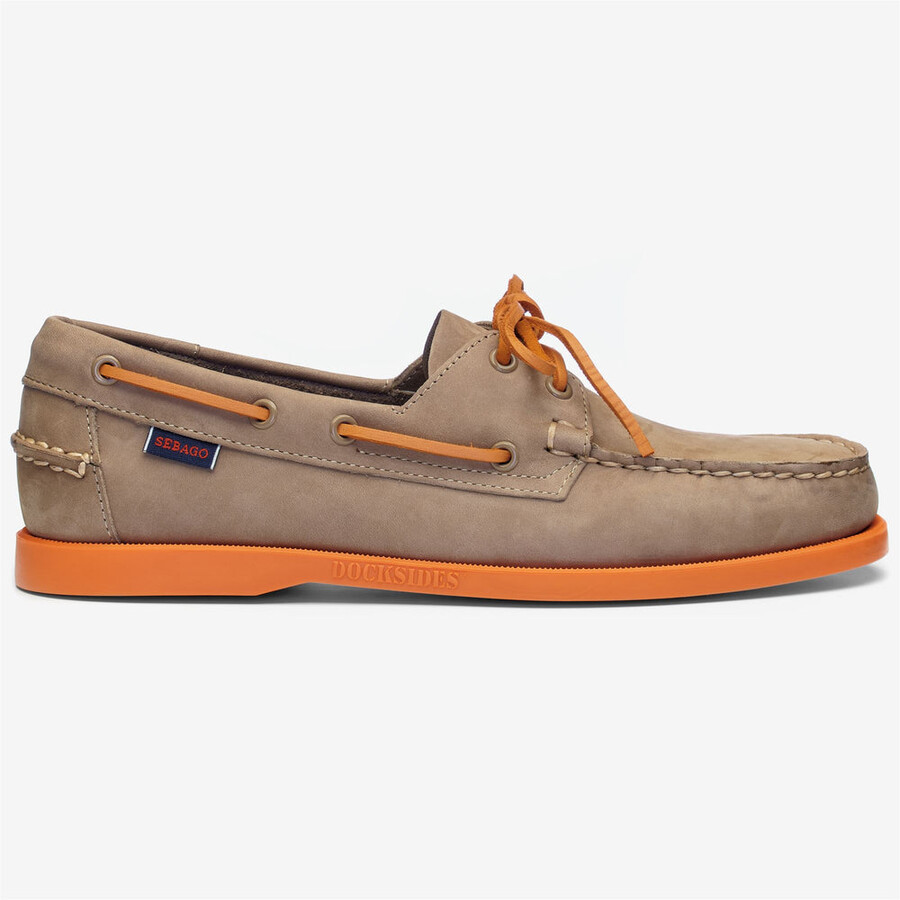 docksides portland nubuck marron taupe-orange