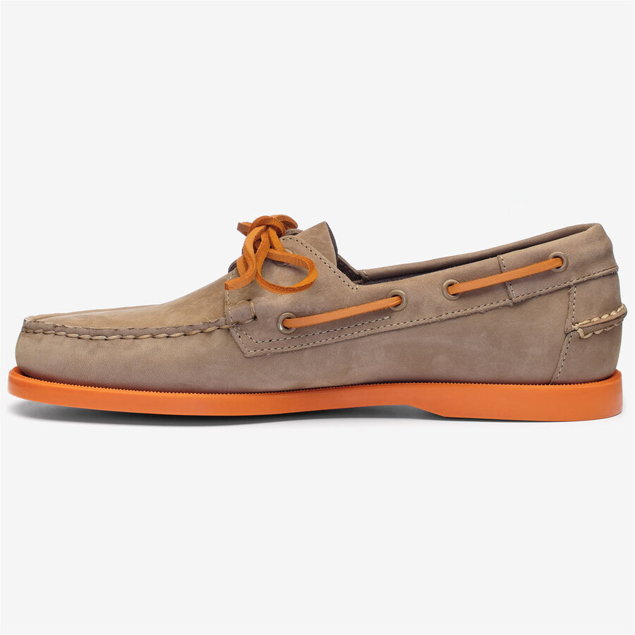 docksides portland nubuck marron taupe-orange
