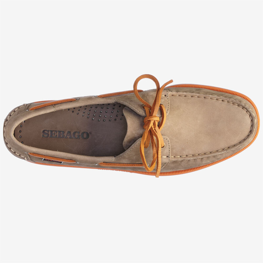 docksides portland nubuck marron taupe-orange