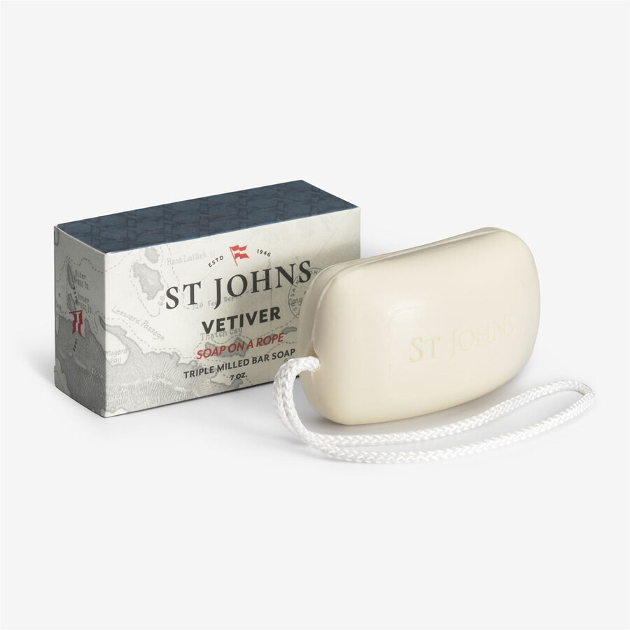 savon st johns sur une corde vÉtiver