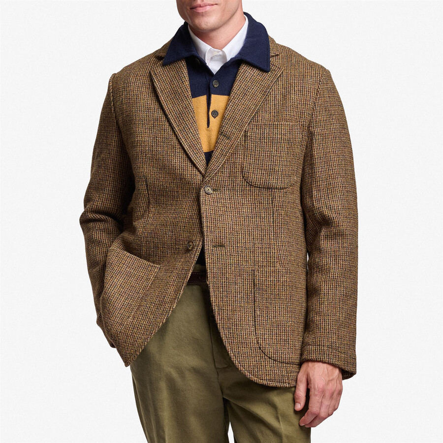 neddick micropieddepoule beige-marron-marine foncÉe