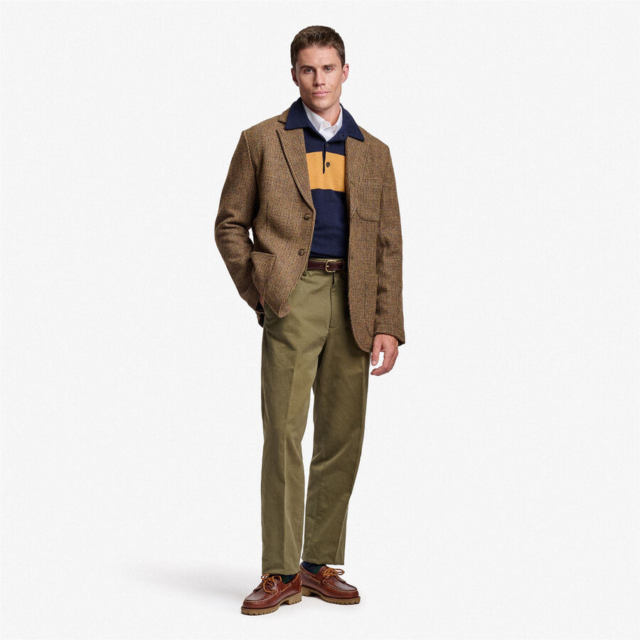 neddick micropieddepoule beige-marron-marine foncÉe