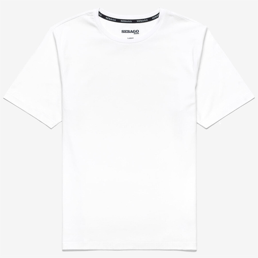 t-shirt blanc à col rond