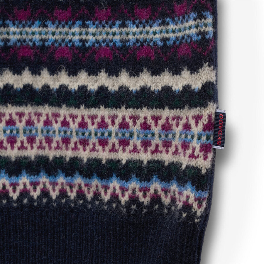 stow navy jacquard fantaisie